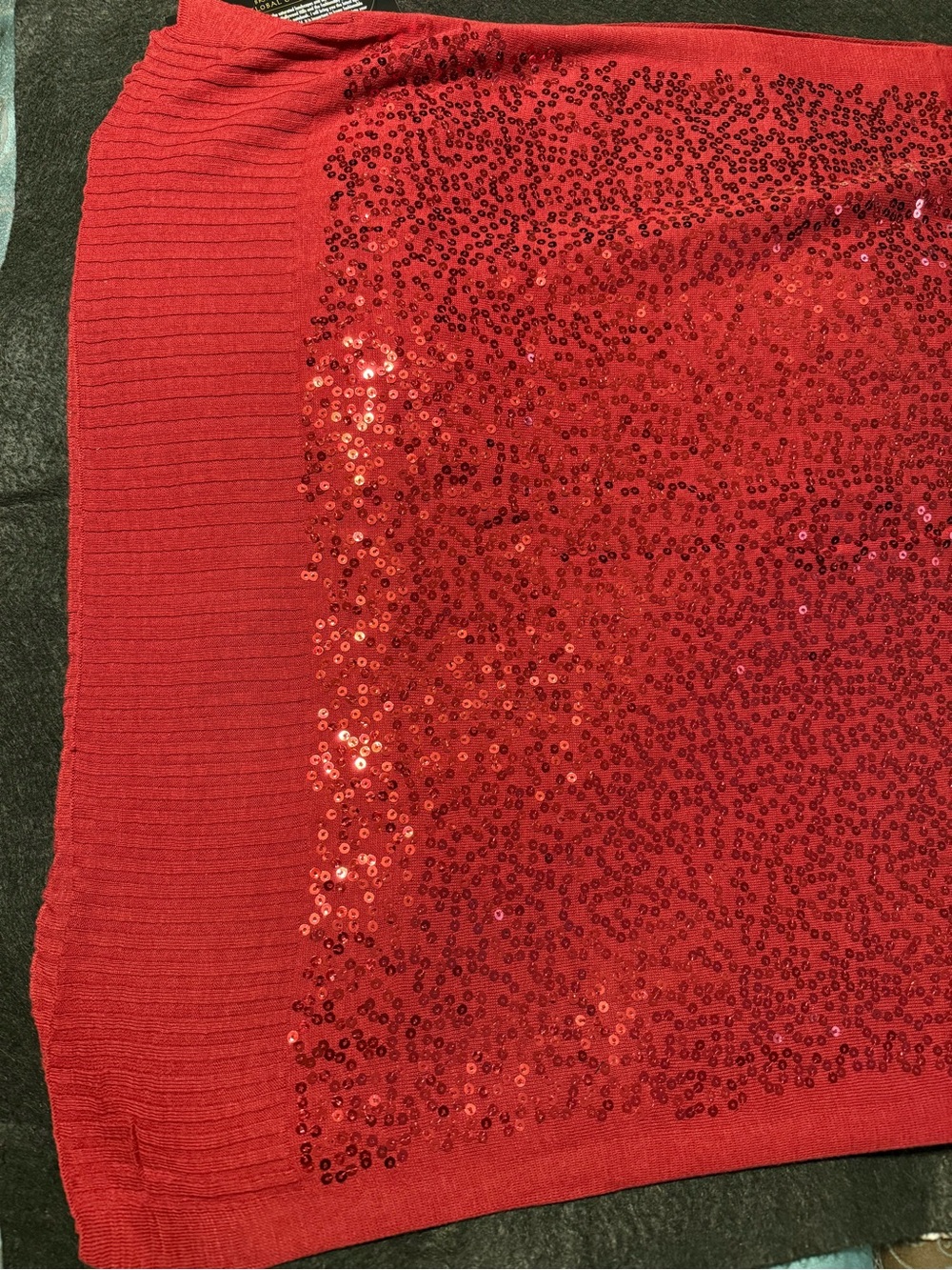 NWT fashion scarf Iman maroon burgundy red sequin viscose cotton